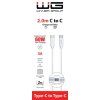 Data Cable USB-C to USB-C 2m 3A - white