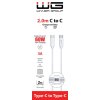 Kabel do transmisji danych USB-C x USB-C 2m 3A - biały