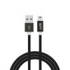Datový kabel USB-A x USB Mini-B (5 pins) 1m 2A - černý