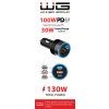 Car Charger 3x USB 130W - black/grey