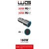 Car Charger 2x USB-C 60W - silver