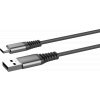 Kabel Type C-USB-A 2m/3A/nylon braided/Czarny