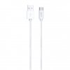 Kabel Type C-USB-A/2m/3A/nylon braided/bílý