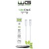 Datový kabel ECO USB-C x USB-C 1m 60W - bílý