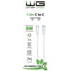 Datový kabel ECO USB-C x USB-C 1m 60W - bílý