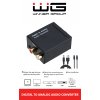 Digitální na analogový audio konvertor SPDIF/RCA - černý