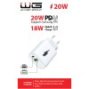 Ładowarka sieciowa 2x USB 20W - biała