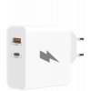 Síťová nabíječka 2xUSB (USB-C PD45W+ USB-A QC3,0) 18W (Bílá)