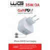 Wall Charger GaN 2x USB-C 35W - white
