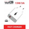 Síťová nabíječka 1x USB-A 15W - bílá