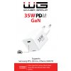Síťová nabíječka GaN 1x USB-C 35W - bílá
