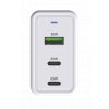 Síťová nabíječka GaN 3x USB 65W -bílá
