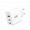 Wall Charger GaN 3x USB 65W - white