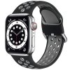 Náhradní silikonový řemínek pro Apple iWatch 42/44/45/46/49 mm - černo-šedý