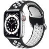 Silicone Strap for Apple iWatch 42/44/45/46/49mm - black/white