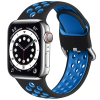 Silicone Strap for Apple iWatch 42/44/45/46/49mm - black/blue