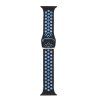 Silicone Strap for Apple iWatch 42/44/45/46/49mm - black/blue