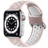 Silicone Strap for Apple iWatch 38/40/41/42mm - pink/white