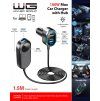 Car Charger 6x USB 100W with Hub 1.5m - black