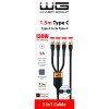 Data & Charging Cable 3-in-1 USB-C to 3x USB-C 1.5m 130W - black