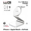Bezprzewodowa ładowarka WG37 3in1 FAST MAGNET (15W+3W+3W) (Biała)