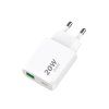 Wall Charger GaN 2x USB 20W - white