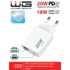 Ładowarka sieciowa 2x USB 20W - biała