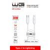 Data Cable USB-C to Lightning MFi 2m 30W - white