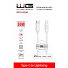 Kabel do transmisji danych USB-C x Lightning MFi 2m 30W - biały
