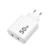 Síťová nabíječka 2x USB-C 50W - bílá