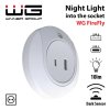 LED nocna lampka WG z czujnikiem CDS i dwoma portami USB (Biały)