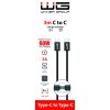 Datový kabel USB-C x USB-C 3m 60W - černý