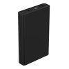 Power Bank 10000mAh, 2x USB + Type-C Cable - black