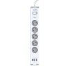 Surge Protector WG, 5 Sockets/3x USB - white