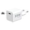 Síťová nabíječka GaN 1xUSB-C 25W - bílá