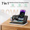 Multifunctional Device 7-in-1 (Clock, Date, Temperature, Charging) - black