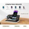 Multifunctional Device 7-in-1 (Clock, Date, Temperature, Charging) - black
