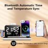 Multifunctional Device 7-in-1 (Clock, Date, Temperature, Charging) - black