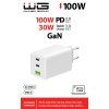 Wall Charger GaN 3x USB 100W - white