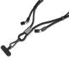 Crossbody Lace Strap with USB-C 60W Cable - black