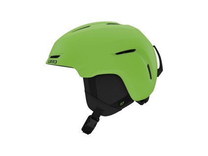 giro spur snow helmet matte bright green left