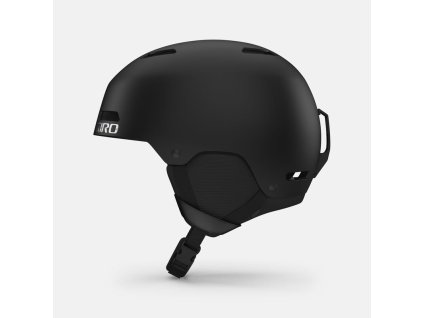 giro ledge snow helmet matte black chrome left