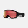 giro cruz snow goggle black wordmark amber scarlet hero