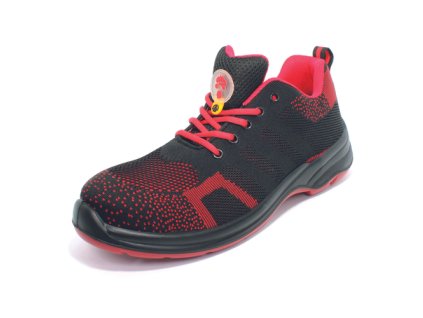 LECCE MF S1 ESD poltop. (Veľkosť 48, Farba červená/čierna)