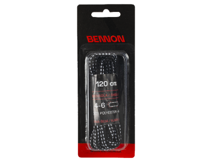 400004 LACES BLACK GREY BOX 120 CM 01