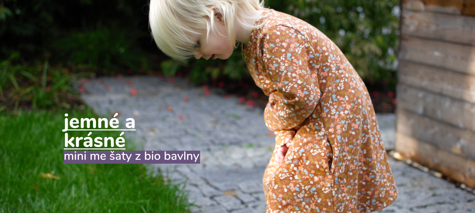 dívčí šaty z bio bavlny