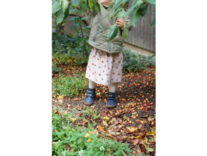organic jersey gathered skirt girls girl berries beige 3