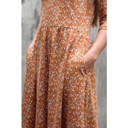 Dámské šaty Brown Flowers