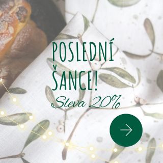 🎉 POSLEDNÍ ŠANCE! Sleva 20 % na vánoční kolekci! 🎄 Vaše svátky mohou být ještě kouzelnější – jedinečné bytové textilie s...