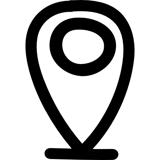 location-pin-hand-drawn-sign